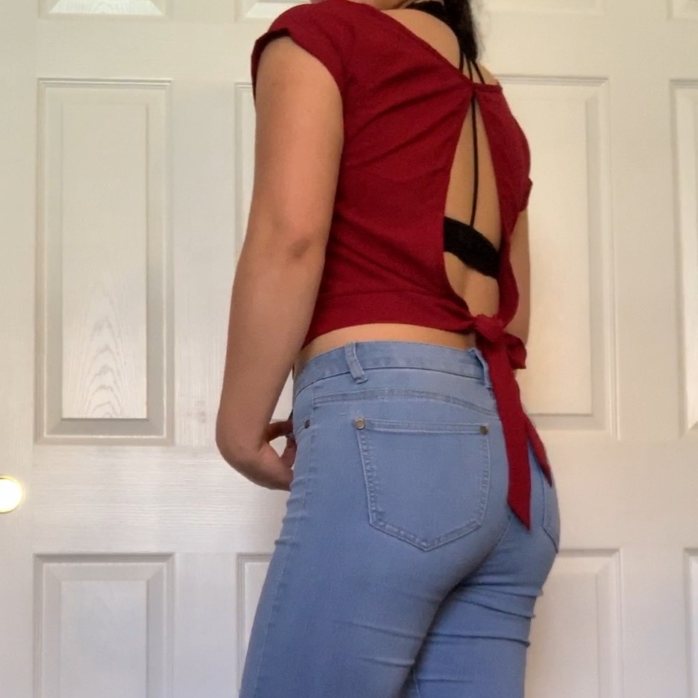Red crop top